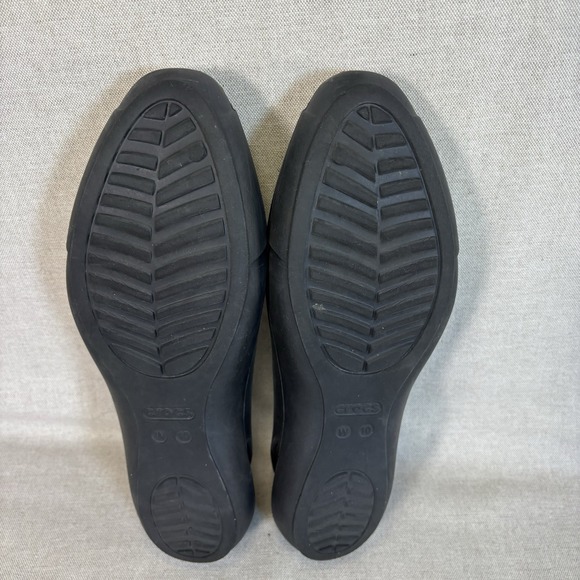 Crocs Shoes Womens 10 Iconic Black Sienna Slip On Flats‎ Ballet Comfort Water - Picture 7 of 7